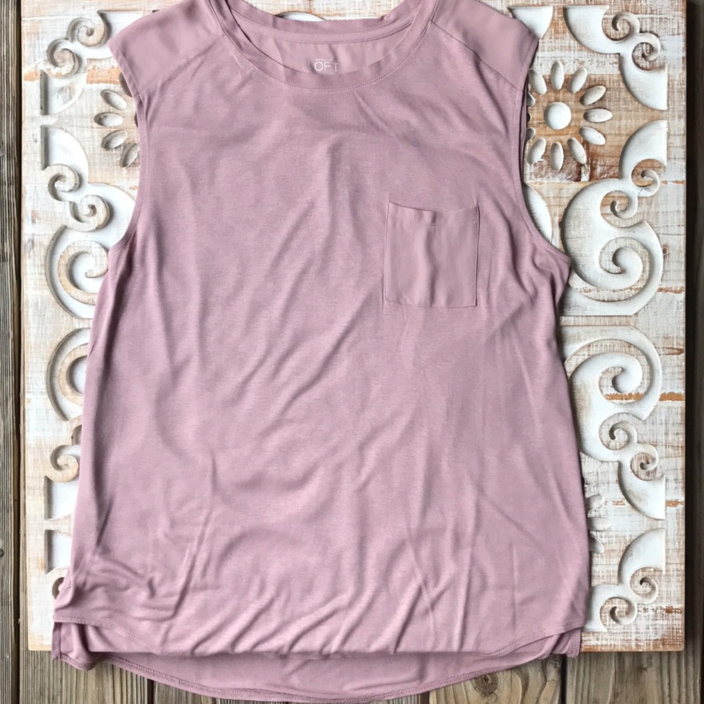 Loft mixed fabric top size L